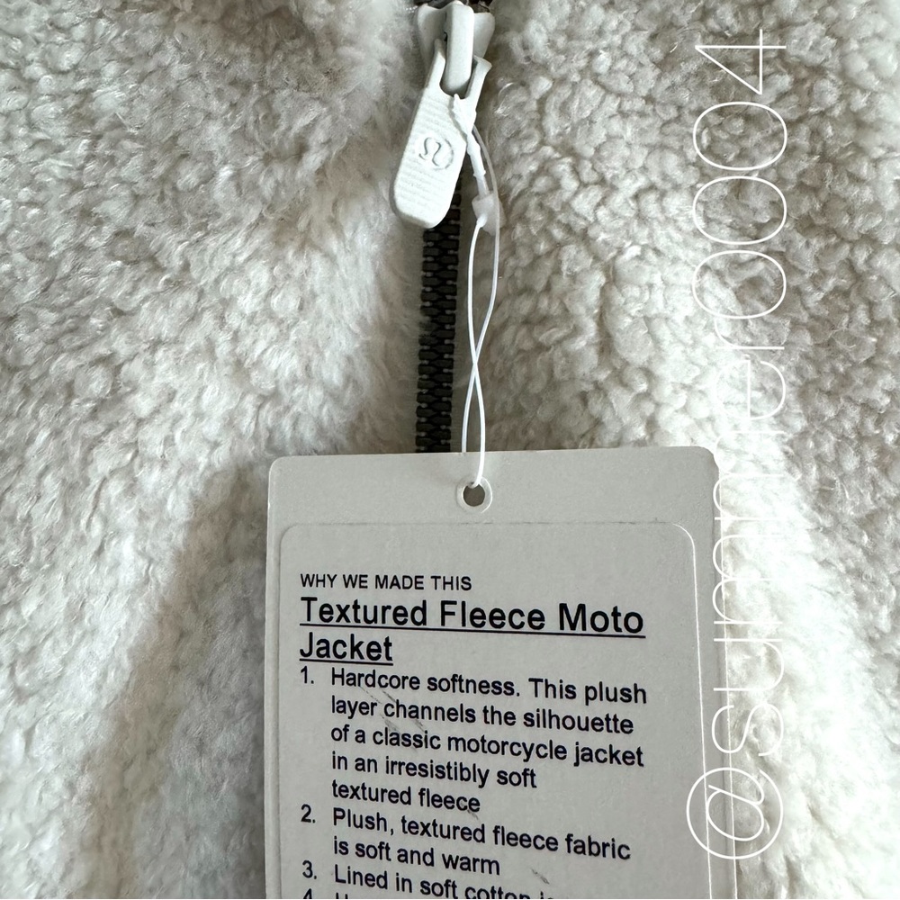 NWT Lululemon Textured Fleece Collared Jacket Bone 2 - Picture 6 of 8